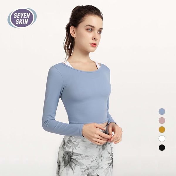 women yoga shirt with long sleeve sports crop backless elastic slim fit clothes female gym fitness t-shirts outfits, White;red
women yoga shirt with long sleeve sports crop backless elastic slim fit clothes female gym fitness t-shirts outfits, White;red