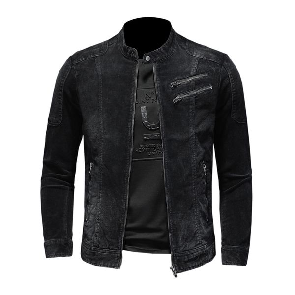 rro denim men 2020 new slim-fit washing machine car stand-up collar corduroy casual et, Black
rro denim men 2020 new slim-fit washing machine car stand-up collar corduroy casual et, Black