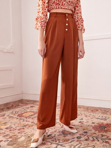 high waist wide leg pants 2386#, Black;white
high waist wide leg pants 2386#, Black;white