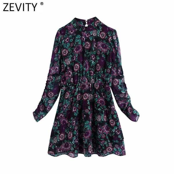 zevity women vintage stand collar flower print chiffon mini dress lady chic pleats puff sleeve casual ruffles vestido ds4745 210603, Black;gray
zevity women vintage stand collar flower print chiffon mini dress lady chic pleats puff sleeve casual ruffles vestido ds4745 210603, Black;gray