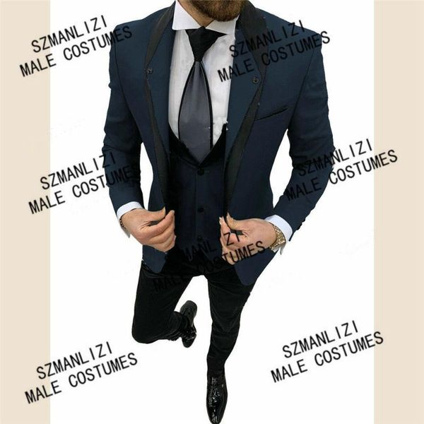 men's suits & blazers navy blue costume slim fit men black pant groom tuxedos for formal male dress wedding suit man 3 pieces, White;black
men's suits & blazers navy blue costume slim fit men black pant groom tuxedos for formal male dress wedding suit man 3 pieces, White;black