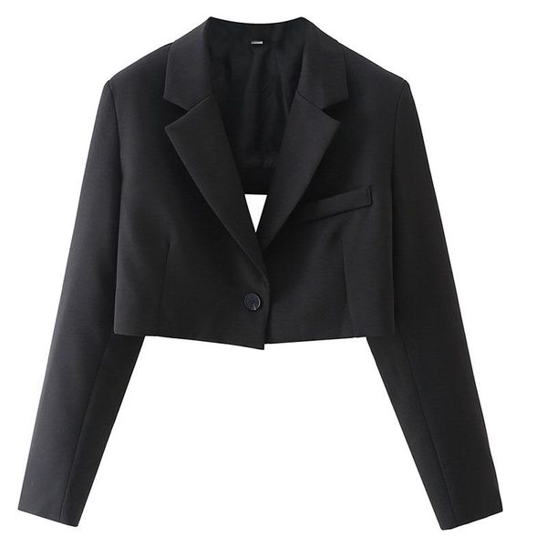 women's suits & blazers nice women summer black short blazer ladies' backless jacket female casual clothing fashion streetwear, White;black
women's suits & blazers nice women summer black short blazer ladies' backless jacket female casual clothing fashion streetwear, White;black