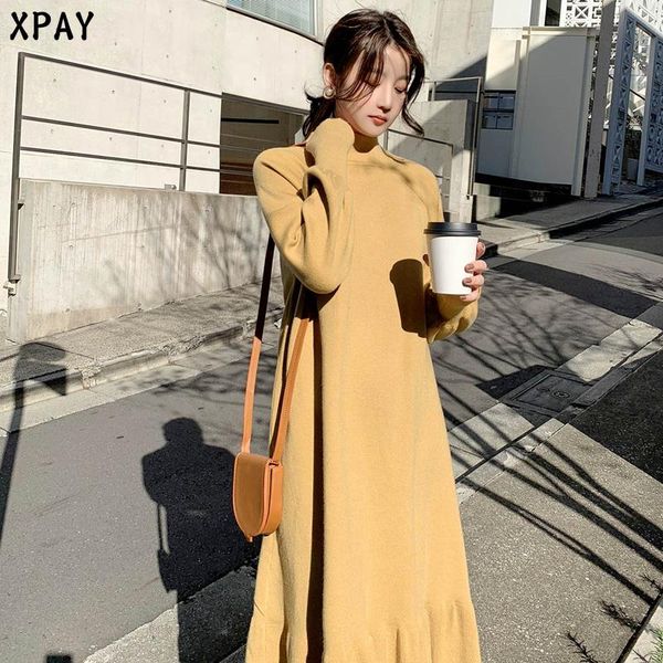 fashion turtleneck sweater dress women one-piece autumn simple ruffles dresses 2021 woman winter mermaid knit lady casual, Black;gray
fashion turtleneck sweater dress women one-piece autumn simple ruffles dresses 2021 woman winter mermaid knit lady casual, Black;gray