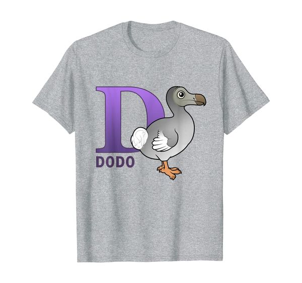 d is for dodo cute cartoon iconic bird alphabet letter d t-shirt, White;black
d is for dodo cute cartoon iconic bird alphabet letter d t-shirt, White;black