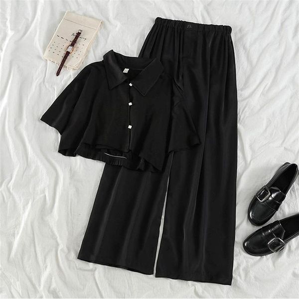 women's pants & capris suit retro summer t-shirt high waist wide leg two-piece harajuku undefined drop, Black;white
women's pants & capris suit retro summer t-shirt high waist wide leg two-piece harajuku undefined drop, Black;white