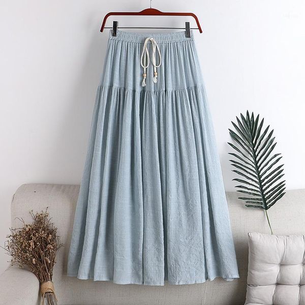 skirts bowtie lace up women cotton linen high waist slim a-line pleated skirt patchwork student long midi ol jupe femme, Black
skirts bowtie lace up women cotton linen high waist slim a-line pleated skirt patchwork student long midi ol jupe femme, Black
