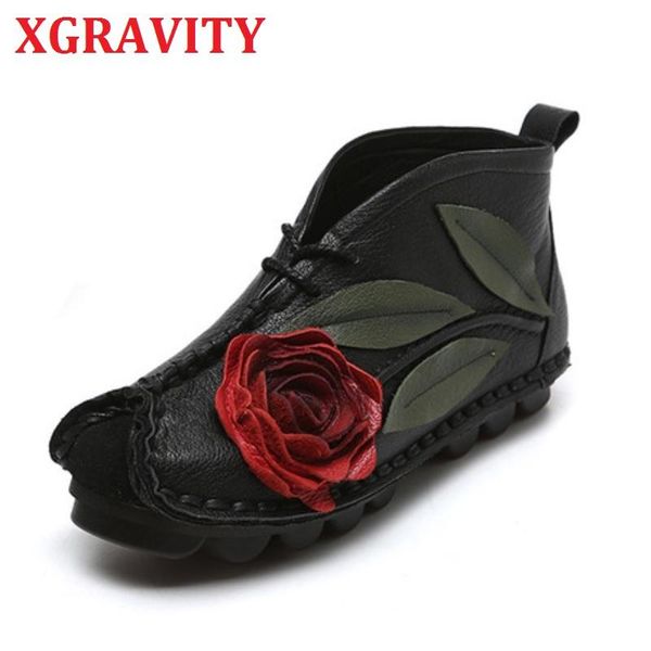 boots xgravity ladies hand-made genuine leather fashion ethnic lady flower v cut designer flat shoes women s142, Black
boots xgravity ladies hand-made genuine leather fashion ethnic lady flower v cut designer flat shoes women s142, Black