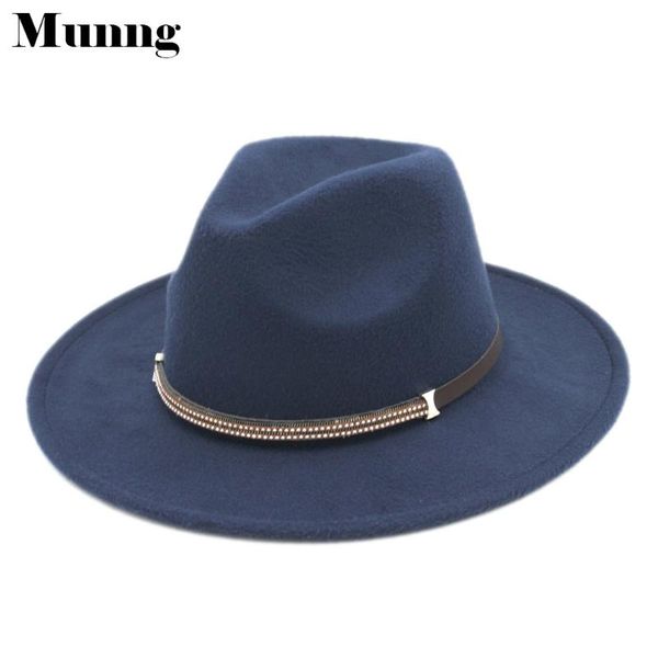 munng fashion panama hat party jazz fedora trilby cap wide stiff brim wool blend hats, Blue;gray
munng fashion panama hat party jazz fedora trilby cap wide stiff brim wool blend hats, Blue;gray