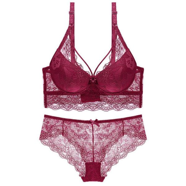 bras sets women solid bra set female lace lingerie woman underwear lady panties three quarter c cup under wire, Red;black
bras sets women solid bra set female lace lingerie woman underwear lady panties three quarter c cup under wire, Red;black