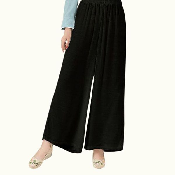 women's pants & capris length vintage cotton and linen loose wide leg 2021 spring high waist elastic pleated women, Black;white
women's pants & capris length vintage cotton and linen loose wide leg 2021 spring high waist elastic pleated women, Black;white