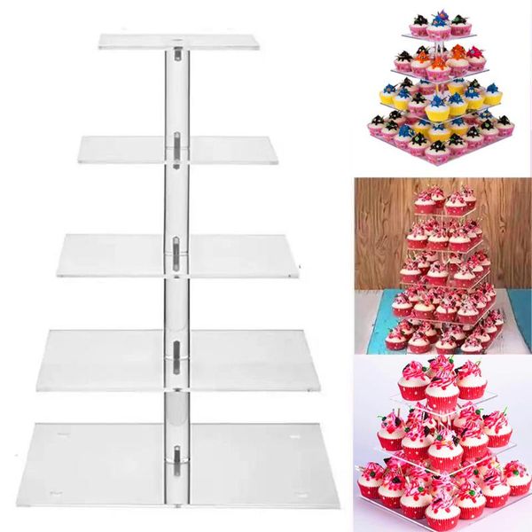 other bakeware 3/4/5 layers square acrylic cake stand cupcake holder shelf stackable detachable wedding birthday party cup display
other bakeware 3/4/5 layers square acrylic cake stand cupcake holder shelf stackable detachable wedding birthday party cup display