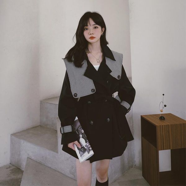 women's trench coats good data, available in stock, detachable collar, college style short coat 156f, Tan;black
women's trench coats good data, available in stock, detachable collar, college style short coat 156f, Tan;black