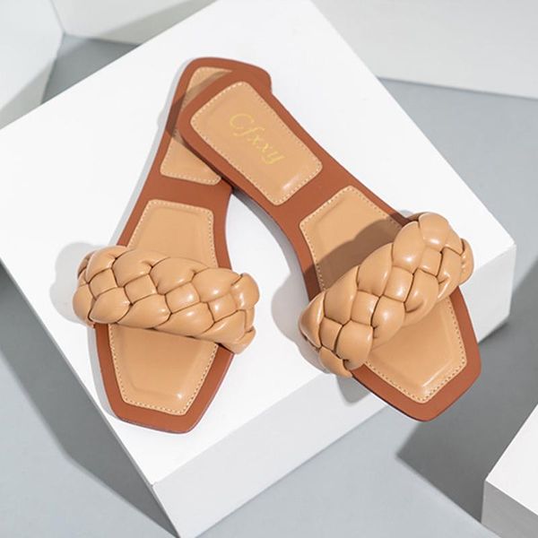 large size 42 summer 2021 women woven square pu leather flat sandals ladies casual slippers flip flops women slip on slides, Black
large size 42 summer 2021 women woven square pu leather flat sandals ladies casual slippers flip flops women slip on slides, Black