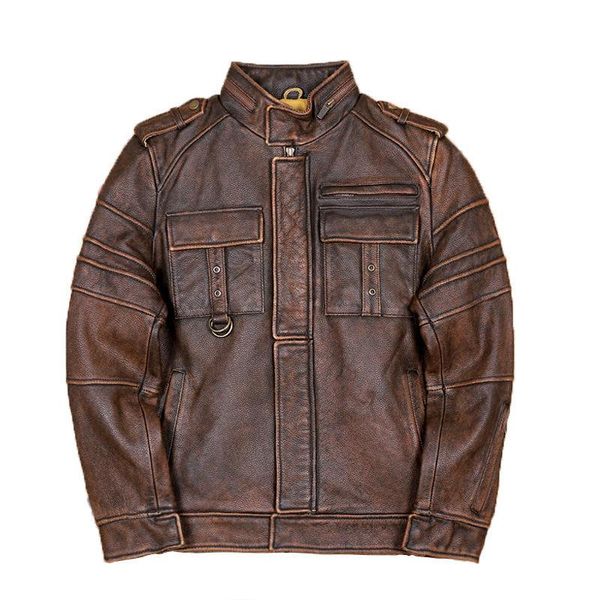 men's leather & faux 2021 vintage yellow genuine jacket men safari style plus size 5xl stand collar real natural cowhide autumn slim fi, Black
men's leather & faux 2021 vintage yellow genuine jacket men safari style plus size 5xl stand collar real natural cowhide autumn slim fi, Black