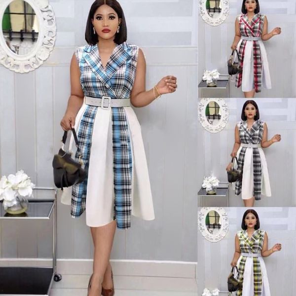 2021elegant women plaid dress sleeveless slim dresses 2021 new african dashiki print hippie clothes office attire chiffon gowns, Red
2021elegant women plaid dress sleeveless slim dresses 2021 new african dashiki print hippie clothes office attire chiffon gowns, Red