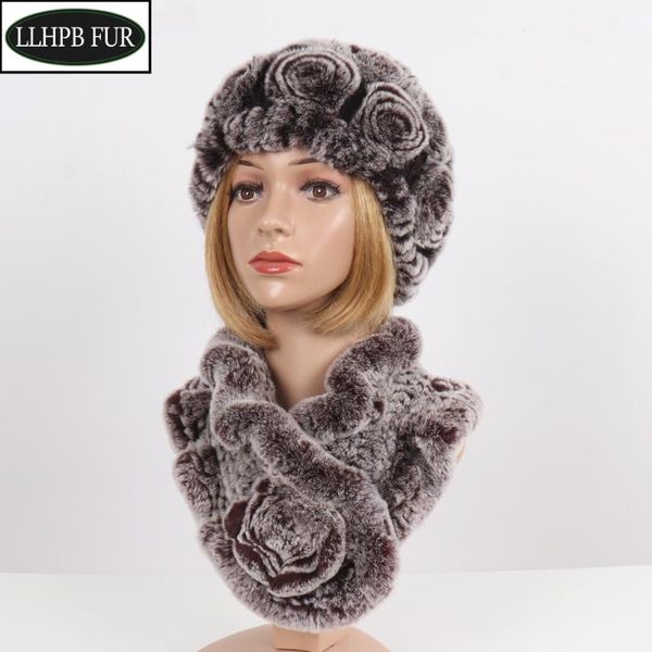 hats, scarves & gloves sets 2021 lady winter hat scarf warm 100% real rex fur hats women knitted quality cap muffler, Blue;gray 
hats, scarves & gloves sets 2021 lady winter hat scarf warm 100% real rex fur hats women knitted quality cap muffler, Blue;gray