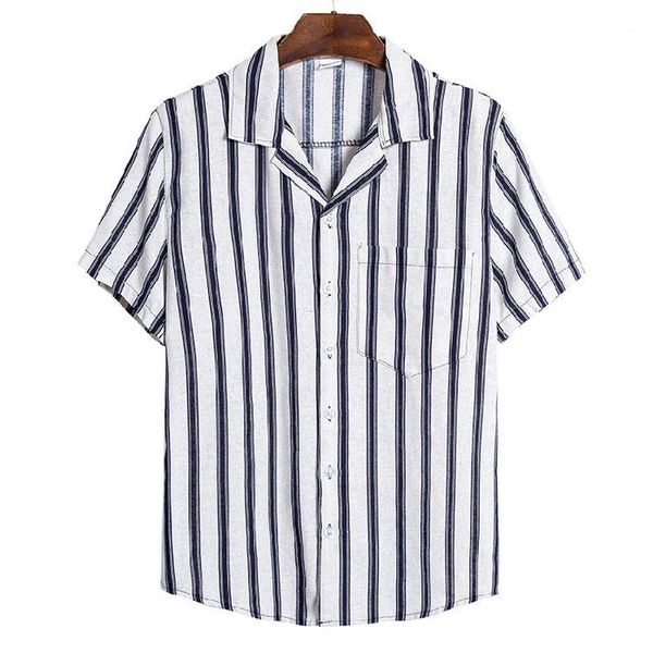 summer men shirt fashion striped shirts short sleeve men's casual streetwear holiday, White;black
summer men shirt fashion striped shirts short sleeve men's casual streetwear holiday, White;black