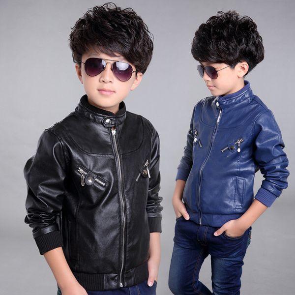 kids leather jacket solid zipper gentleman style coat jacket for 3-12years children boys girls fashion jacket clothing, Blue;gray
kids leather jacket solid zipper gentleman style coat jacket for 3-12years children boys girls fashion jacket clothing, Blue;gray