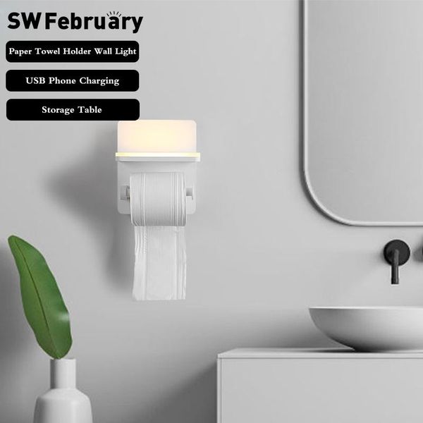 swfebruary bathroom led wall lamp paper towel holder usb charging bedroom living room kitchen balcony washbasin
swfebruary bathroom led wall lamp paper towel holder usb charging bedroom living room kitchen balcony washbasin
