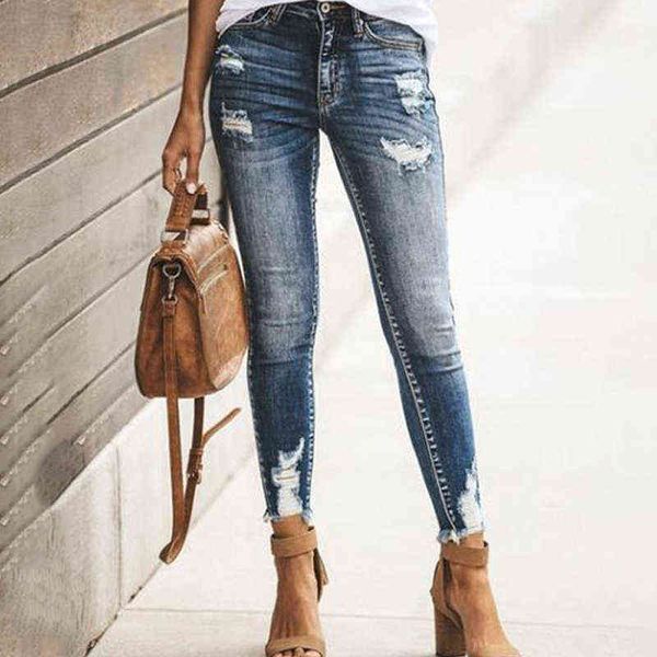 dark blue ripped jeans pants women's super stretchy skinny leg denim trousers streetwear casual distressed pant hem 211129
dark blue ripped jeans pants women's super stretchy skinny leg denim trousers streetwear casual distressed pant hem 211129