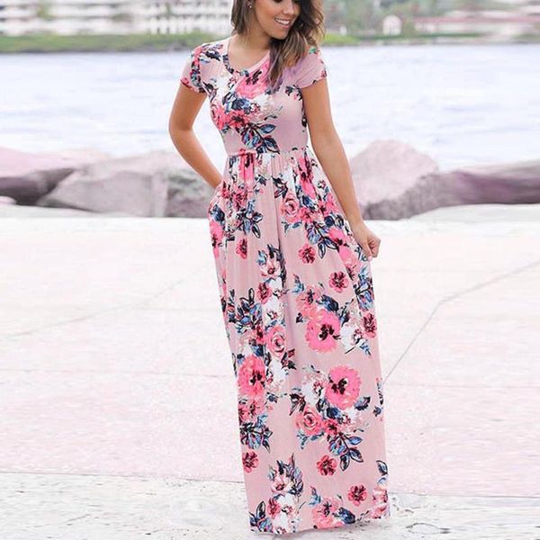 women's swimwear summer maxi dress printed sundress with pocket boho beach dresses plus size vestidos mujer verano 2021, White;black
women's swimwear summer maxi dress printed sundress with pocket boho beach dresses plus size vestidos mujer verano 2021, White;black