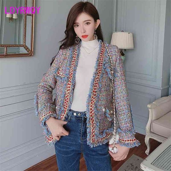 temperament celebrity gold blue tweed coat hong kong style spring and autumn winter 210603, Black;brown
temperament celebrity gold blue tweed coat hong kong style spring and autumn winter 210603, Black;brown