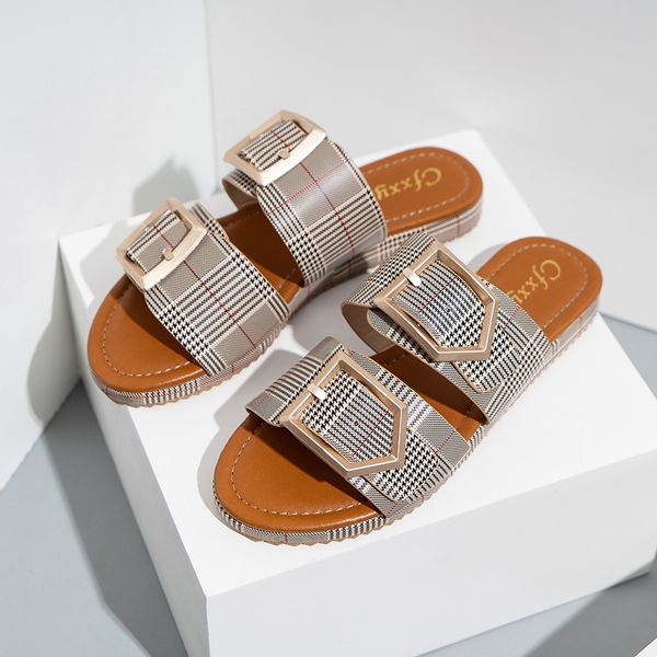 2021 european and american fashion belt buckle women slippers by2020-3 09, Black
2021 european and american fashion belt buckle women slippers by2020-3 09, Black