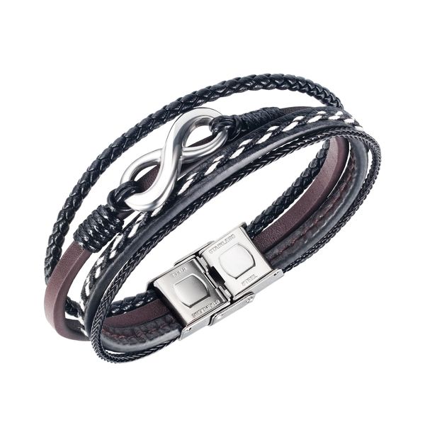 leather bracelets for mens man multilayer infinite eight knit brown chain sliver jewelrys stainless steel hip pop charm bangles boys birthda, Golden;silver
leather bracelets for mens man multilayer infinite eight knit brown chain sliver jewelrys stainless steel hip pop charm bangles boys birthda, Golden;silver