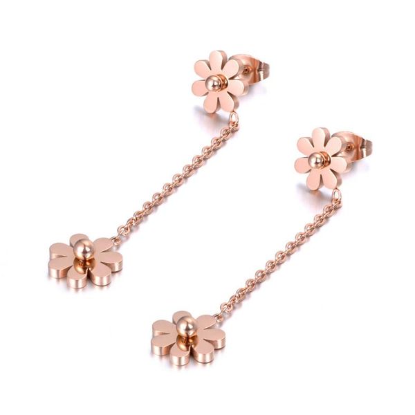 double small daisy long earrings female for women titanium rose gold color steel jewelry girls the gift je18330 dangle & chandelier, Silver
double small daisy long earrings female for women titanium rose gold color steel jewelry girls the gift je18330 dangle & chandelier, Silver