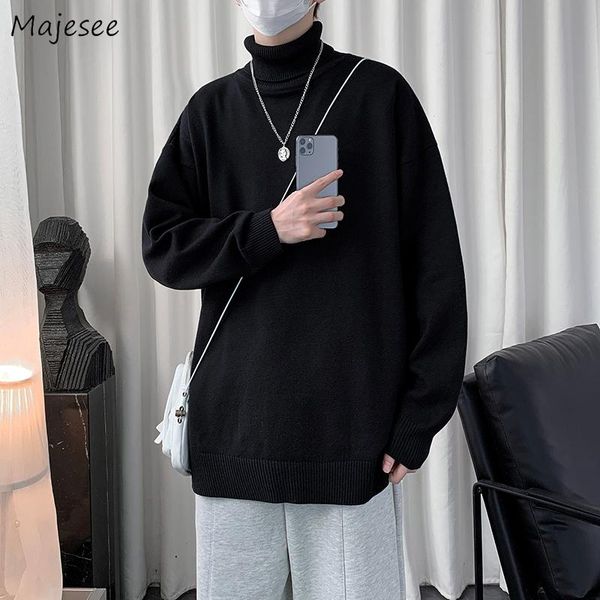 men's sweaters men pullovers solid color loose turtleneck knitted sweater autumn winter warm thickening simple all-match korean style, White;black
men's sweaters men pullovers solid color loose turtleneck knitted sweater autumn winter warm thickening simple all-match korean style, White;black