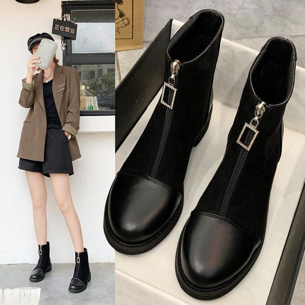 boots women's fashion short 2021 autumn and winter pointed front zipper low tube, Black
boots women's fashion short 2021 autumn and winter pointed front zipper low tube, Black