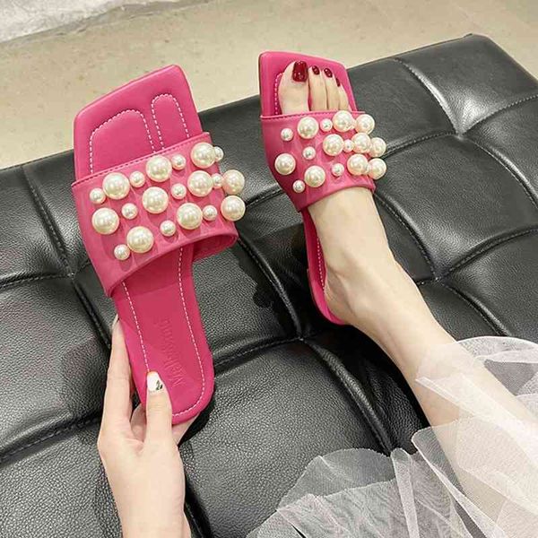 sandals big pearl summer slippers women 2021 fashion solid color square toe low heels flip flops woman non-slip slides 9ld2, Black
sandals big pearl summer slippers women 2021 fashion solid color square toe low heels flip flops woman non-slip slides 9ld2, Black