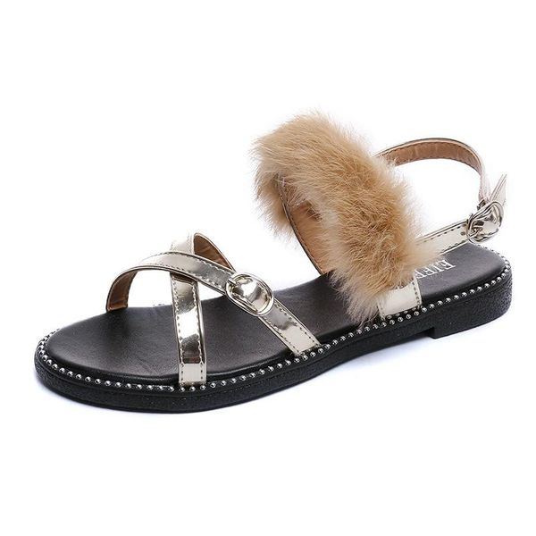 sandalias mujer 2021 fashion women's spring and summer sandals flat plush casual wild roman womens shoes, Black
sandalias mujer 2021 fashion women's spring and summer sandals flat plush casual wild roman womens shoes, Black