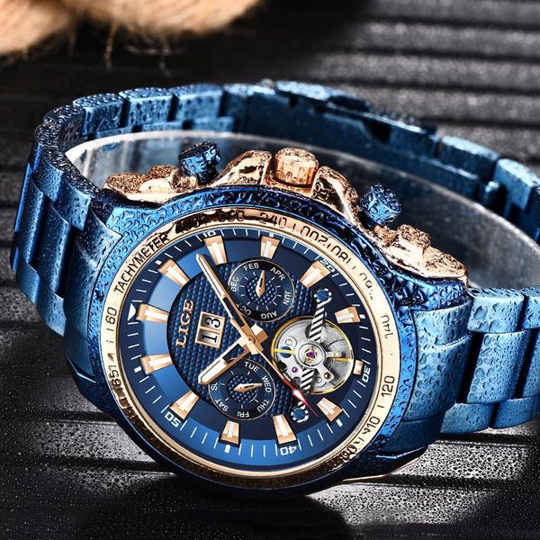 luxury mens automatic mechanical watch blue fashion waterproof stainless steel sport men tourbillon relogio masculino wristwatches, Slivery;brown
luxury mens automatic mechanical watch blue fashion waterproof stainless steel sport men tourbillon relogio masculino wristwatches, Slivery;brown