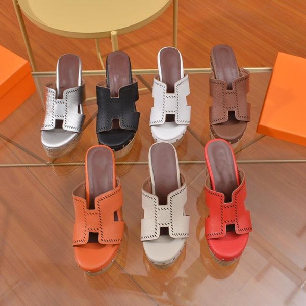 genuine leather women slippers wedges ladies solid platform designer shoes zapatillas mujer, Black
genuine leather women slippers wedges ladies solid platform designer shoes zapatillas mujer, Black