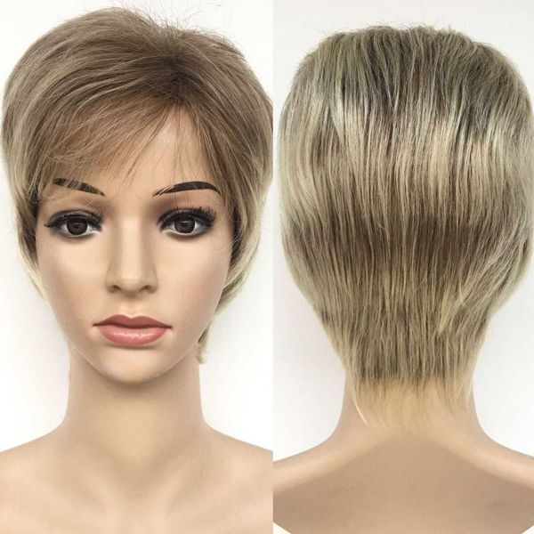wig headgear female mixed gold ultra short straight hair 8inch wig hr8126-1 styl-a, Black
wig headgear female mixed gold ultra short straight hair 8inch wig hr8126-1 styl-a, Black