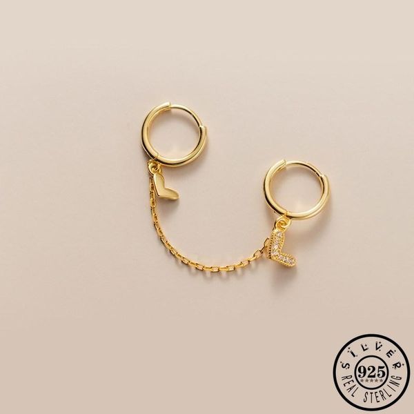 hoop & huggie 925 sterling silver small zircon heart pendant earrings statement tassel chain ear rings earings jewelry gifts for women, Golden;silver
hoop & huggie 925 sterling silver small zircon heart pendant earrings statement tassel chain ear rings earings jewelry gifts for women, Golden;silver