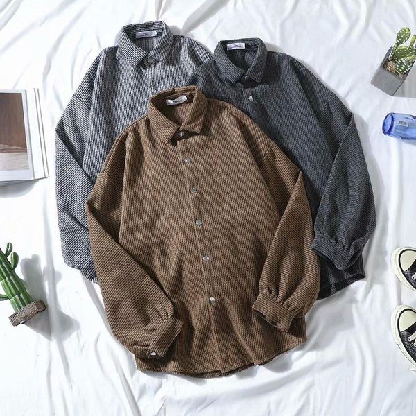 men's casual shirts men clothing 2021 autumn winter woolen shirt korean solid color men's youth long-sleeved lapel thick cardigan, White;black
men's casual shirts men clothing 2021 autumn winter woolen shirt korean solid color men's youth long-sleeved lapel thick cardigan, White;black