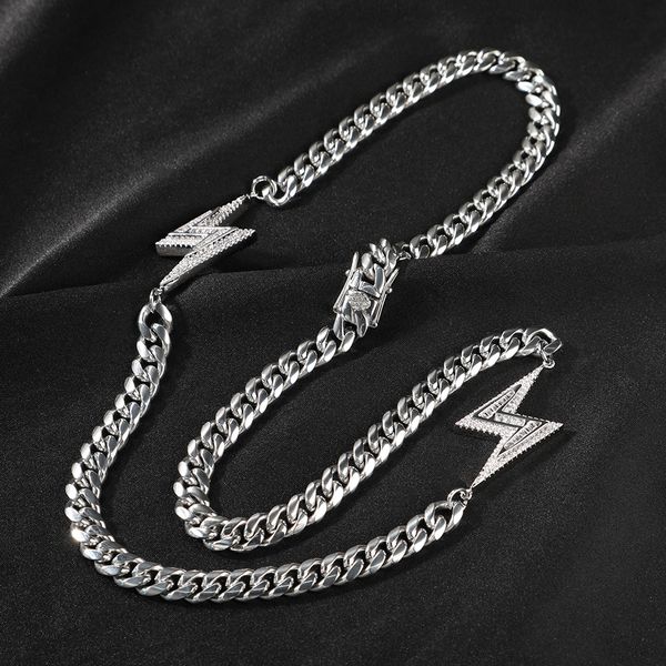 miami cuban link chain necklace men hip hop jewelry gold silver necklaces stainless steel lightning necklace
miami cuban link chain necklace men hip hop jewelry gold silver necklaces stainless steel lightning necklace