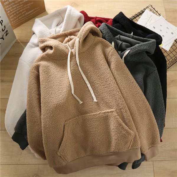 women's hoodies & sweatshirts polar fleece hooded pullover winter 2021 korean-style loose brushed and thick lalambswool warm sweatshirt, Black
women's hoodies & sweatshirts polar fleece hooded pullover winter 2021 korean-style loose brushed and thick lalambswool warm sweatshirt, Black