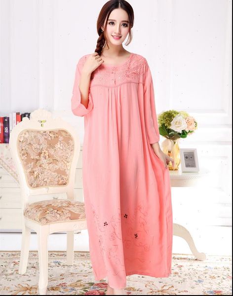100% cotton embroidery nightgown night womens sleepwears gown princess floral sleep shirt oversize robe dress female lingerie sleepwear, Black;red
100% cotton embroidery nightgown night womens sleepwears gown princess floral sleep shirt oversize robe dress female lingerie sleepwear, Black;red