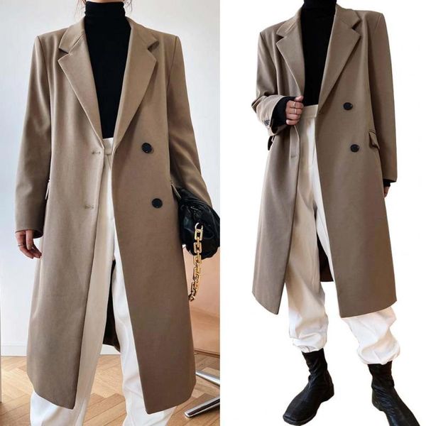 women's jackets slim suit coat women trench jacket woolen coats long single button solid blazer outwear overcoat, Black;brown
women's jackets slim suit coat women trench jacket woolen coats long single button solid blazer outwear overcoat, Black;brown