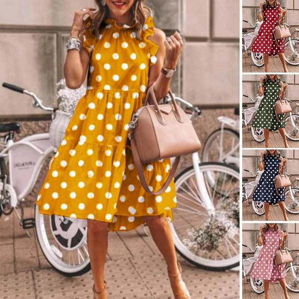 casual dresses 2021 summer polka dot print vonda bohemian women sleeveless dress loose sundress party beach robe, Black;gray
casual dresses 2021 summer polka dot print vonda bohemian women sleeveless dress loose sundress party beach robe, Black;gray