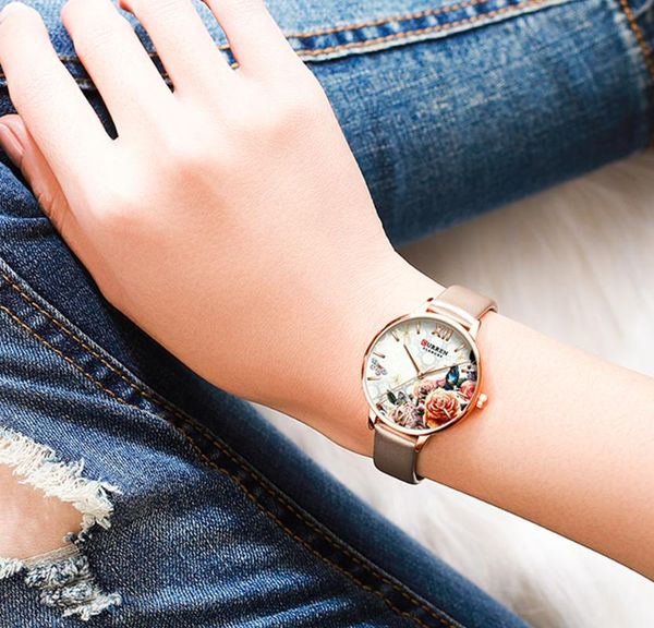 wristwatches curren beautiful flower design watches women fashion casual leather wristwatch ladies watch female clock women's quartz, Slivery;brown
wristwatches curren beautiful flower design watches women fashion casual leather wristwatch ladies watch female clock women's quartz, Slivery;brown