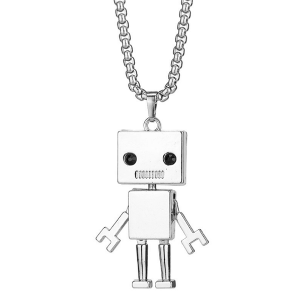 stainless steel hip hop active square robot titanium necklace no fade pendant necklaces, Silver
stainless steel hip hop active square robot titanium necklace no fade pendant necklaces, Silver