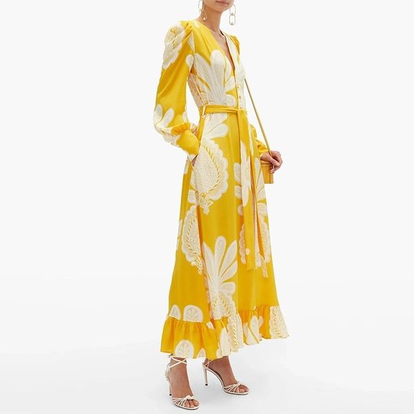 runway dresses european and american catwalk high-quality dress with puff sleeve print waist yzp1, Black
runway dresses european and american catwalk high-quality dress with puff sleeve print waist yzp1, Black