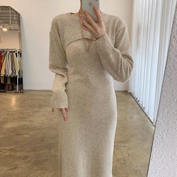 women's tracksuits autumn winter two piece set long sleeve knitted crop and high waist bodycon sweater dress 2 sets, Gray
women's tracksuits autumn winter two piece set long sleeve knitted crop and high waist bodycon sweater dress 2 sets, Gray