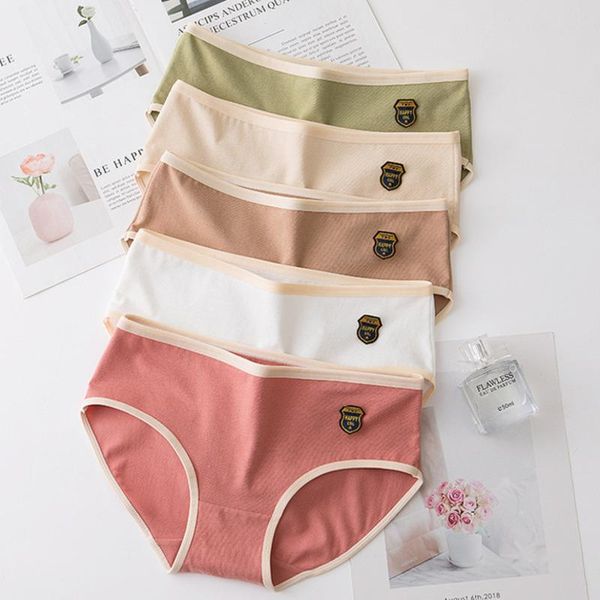 5pcs/cotton women's underwear comfortable seamless underpants embroidery badge panties solid lingerie mid waist girls briefs, Black;pink
5pcs/cotton women's underwear comfortable seamless underpants embroidery badge panties solid lingerie mid waist girls briefs, Black;pink