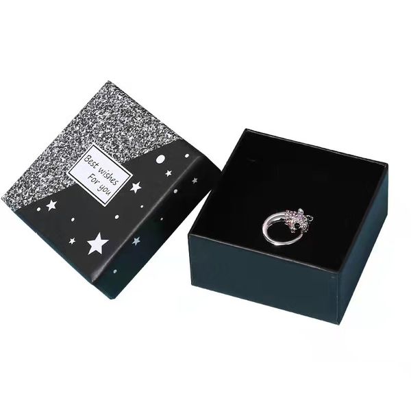 7.5*7.5*3.5cm black silver stars box for jewelry necklace pendant gift packaging boxes ring earring carring cases, Black;white
7.5*7.5*3.5cm black silver stars box for jewelry necklace pendant gift packaging boxes ring earring carring cases, Black;white