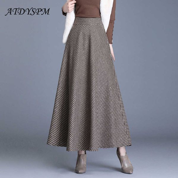 vintage plaid woolen skirts women winter high waist warm a-line pleated skirt fashion office elegant maxi skirt femme saia longa 211119, Black
vintage plaid woolen skirts women winter high waist warm a-line pleated skirt fashion office elegant maxi skirt femme saia longa 211119, Black